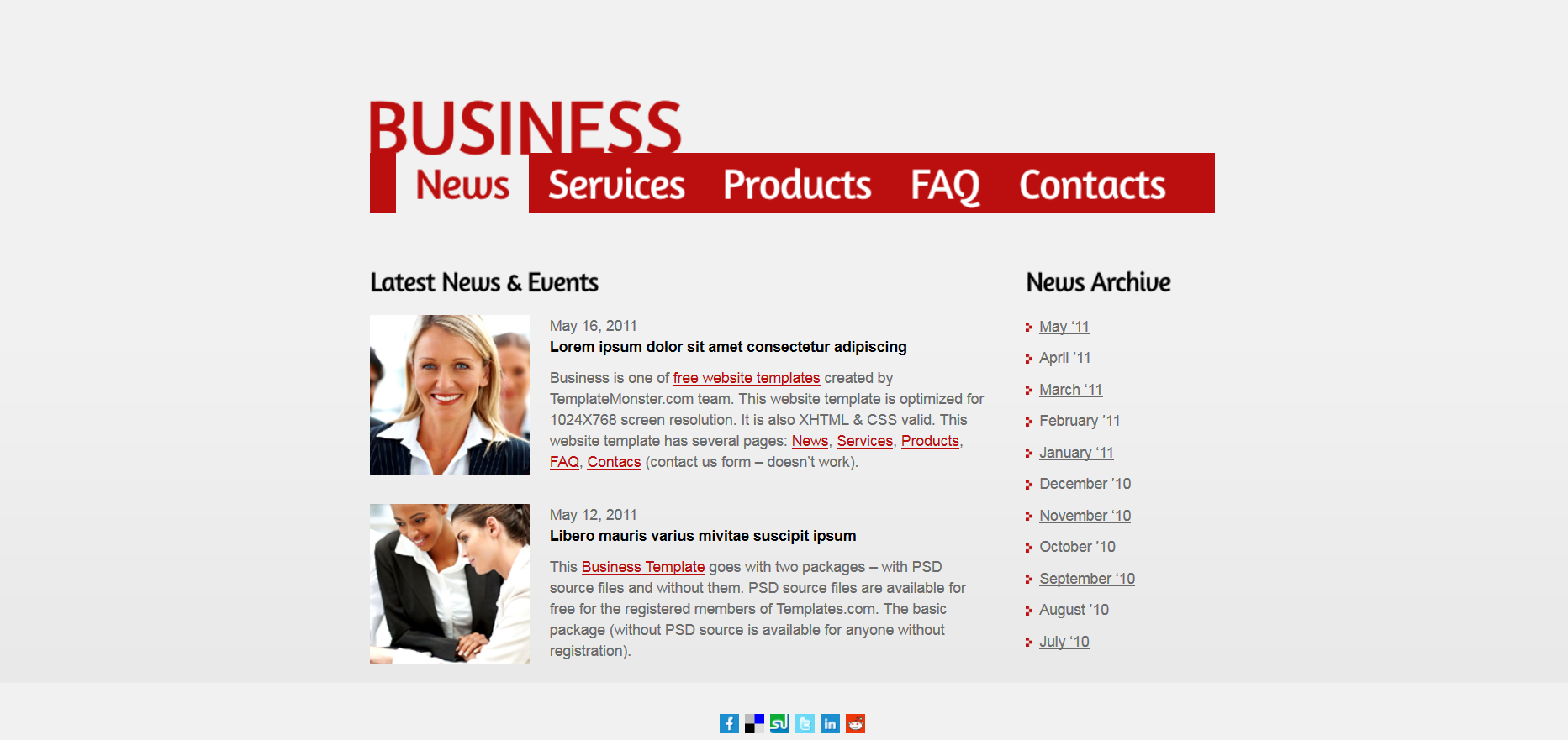 Шаблон сайта Бизнес №141