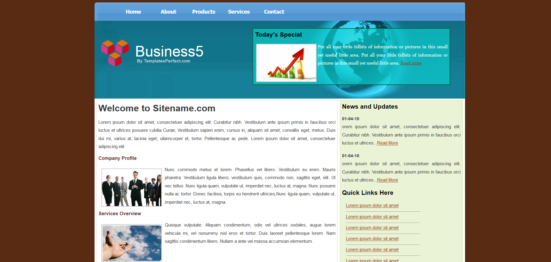 Шаблон сайта Бизнес №344