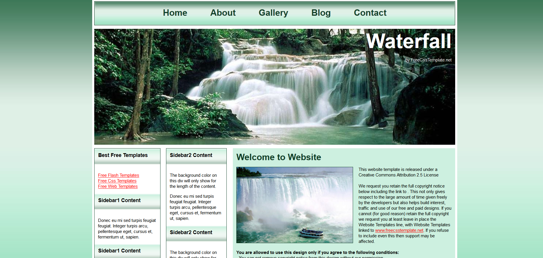 Шаблон сайта Природа №275