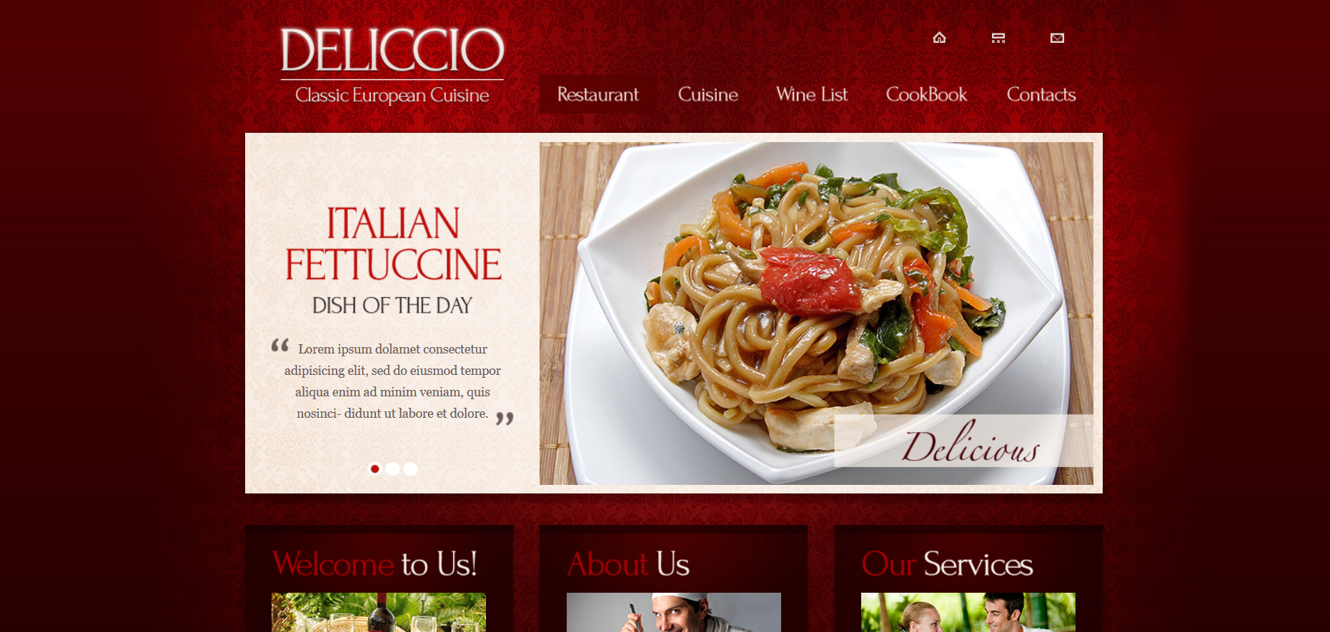 Шаблон сайта Рестораны №121